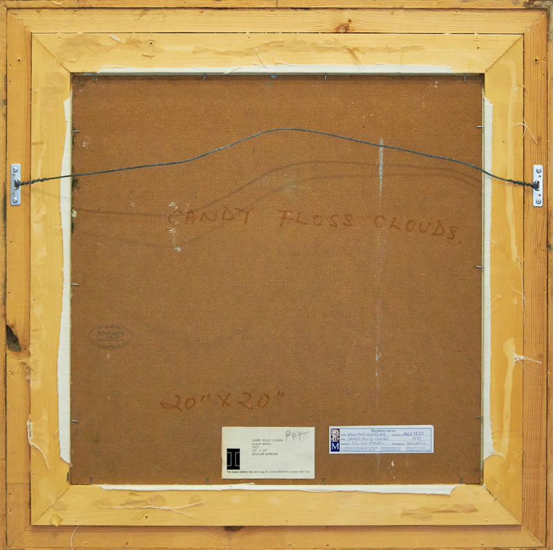William Kurelek, Candy Floss Clouds, oil on board, 1977 - view 2
