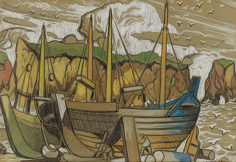 Marc-Aurèle Fortin, Études Barques, Gaspésie