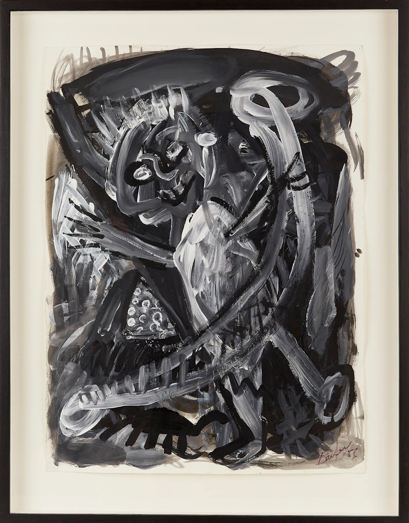 Guy Bailey, Untitled, acrylic on paper, 1983 - view 2