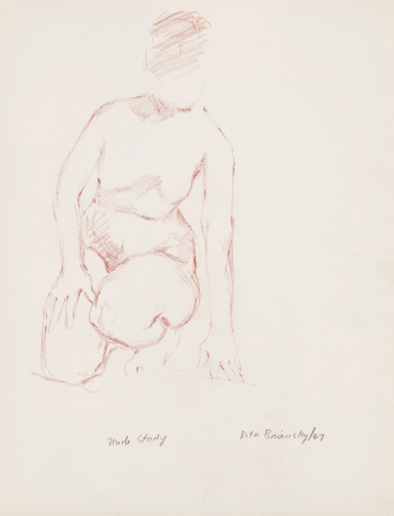 Rita Briansky, Ukrainian Costume; Nude Study; Kin, assorted media on paper (3) - view 2