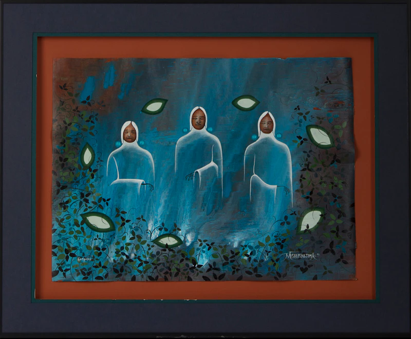 James Mishibinijima Simon, Keepers, acrylic on birch bark (on card), 1998 - view 2