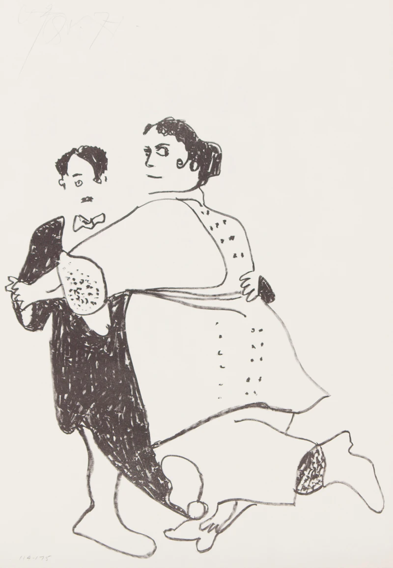 Charlie Chaplin and Marie Dressler by Harold Barling Town