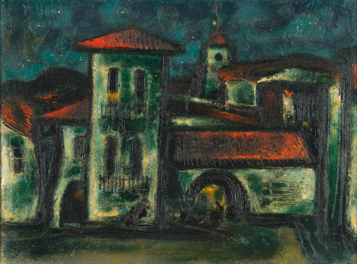 William Arthur Winter, Spanish Night, oil on canvas board, 1965