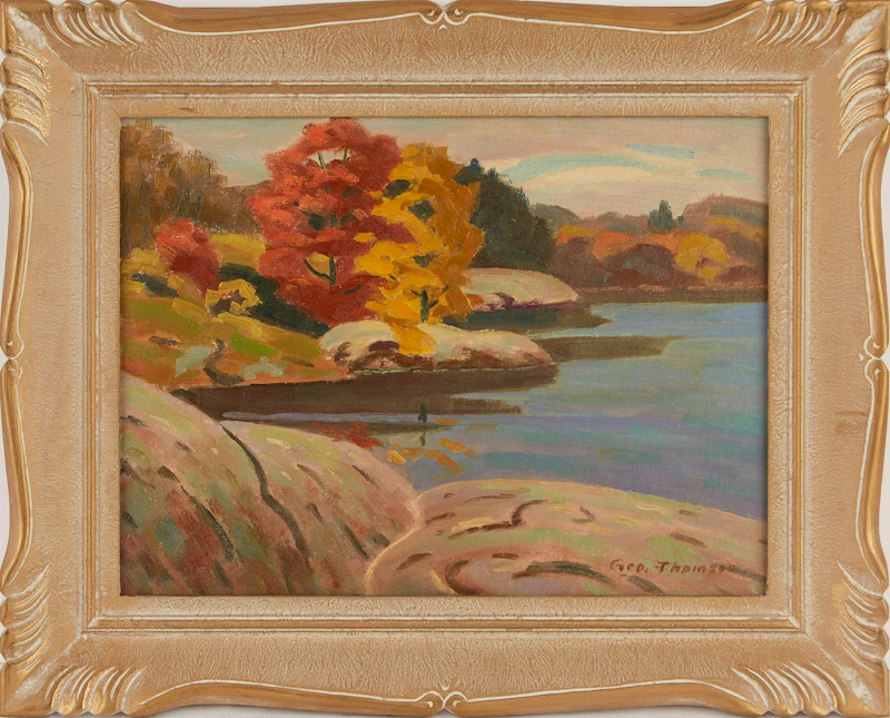 George Thomson, A Rocky Shore, oil on canvas board - view 2