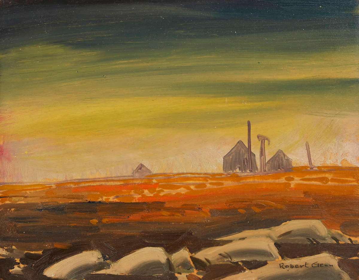 Robert Genn, Desert, oil on board