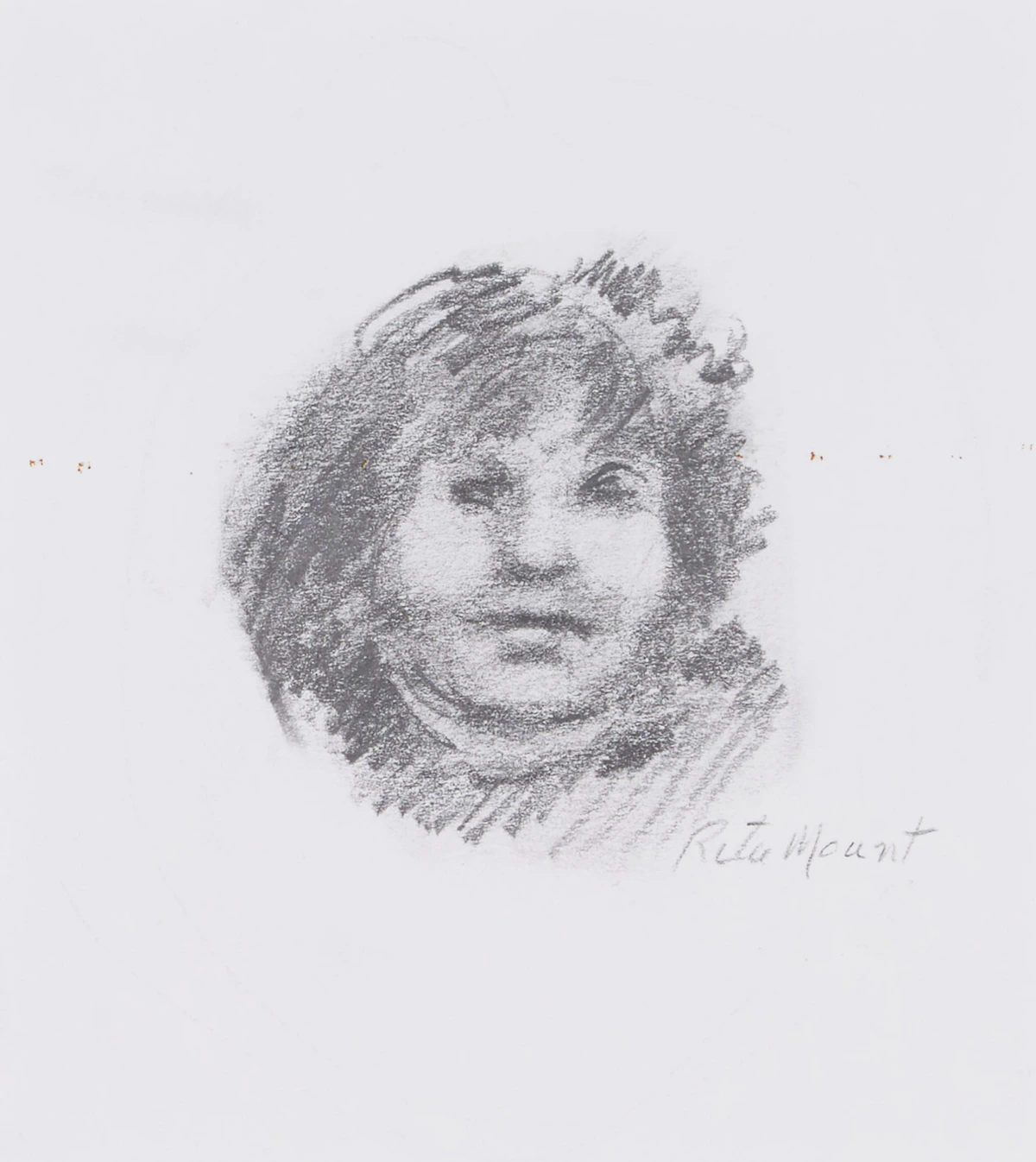Rita Mount, Portrait Study, graphite on paper