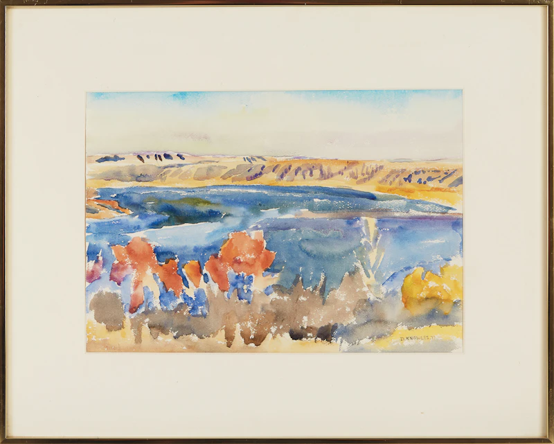 Dorothy Elsie Knowles, Blue River, watercolour, 1977 - view 2
