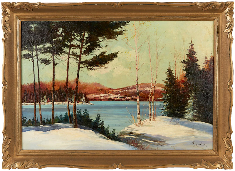 William Stanley, Winter at the Lake, oil on canvas - view 2