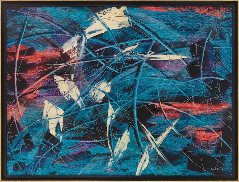 Guy Michon, Attraction parallèle, oil on board, 1963 - view 2