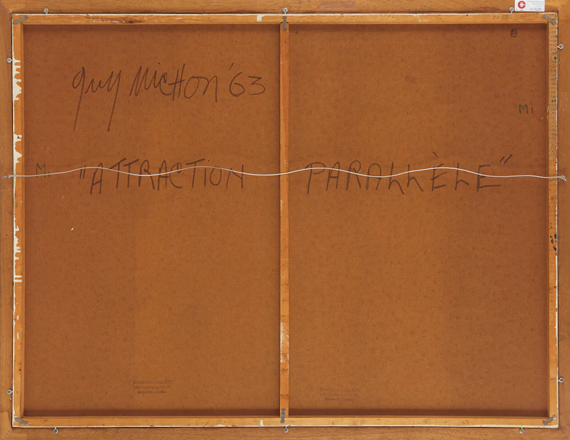 Guy Michon, Attraction parallèle, oil on board, 1963 - view 3