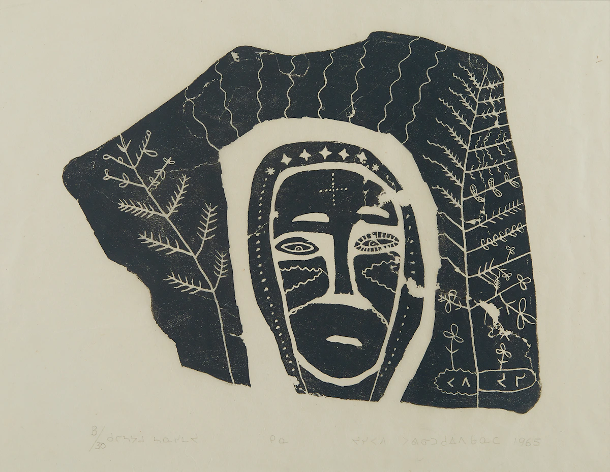 Joe Talirunili, Untitled, stonecut, 1965