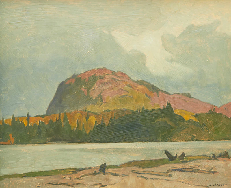 Alfred Joseph Casson, Sombre Day, Lake of Bays, oil on board, 1979 - view 2