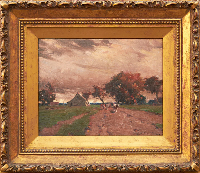 John William Beatty, Wandering Cattle, oil on canvas, 1906 - view 2