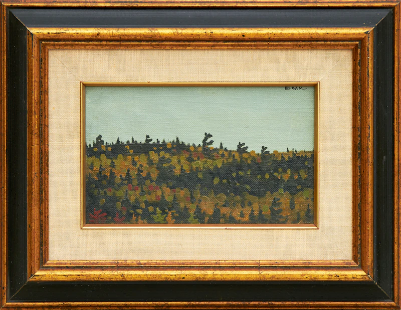 Bruno Joseph Bobak, Fall Evening, oil on canvas board - view 2