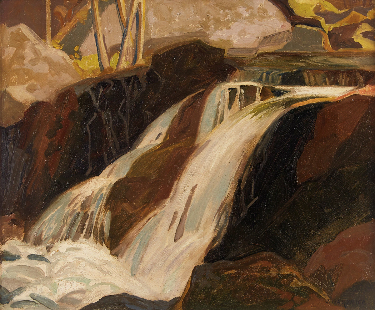 Joachim George Gauthier, Landscape, oil on canvas