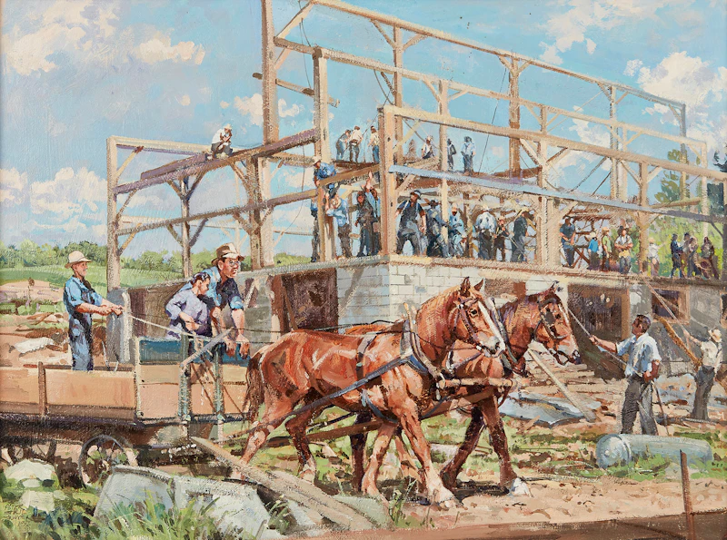 The Barn Raising by Peter Etril Snyder
