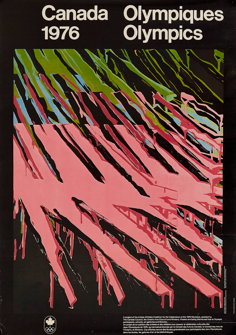 Pierre Ayot; Lucy; Michael Snow; Ken Lochhead; Jacques Hurtubise; Jean McEwen; Claude Tousignant, 1976 Canadian Olympic Posters, eight posters, 1976 - view 2