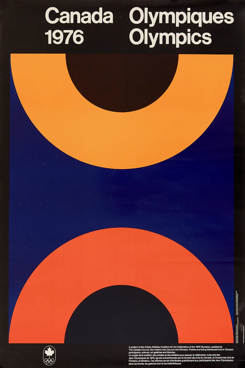 Pierre Ayot; Lucy; Michael Snow; Ken Lochhead; Jacques Hurtubise; Jean McEwen; Claude Tousignant, 1976 Canadian Olympic Posters, eight posters, 1976 - view 3