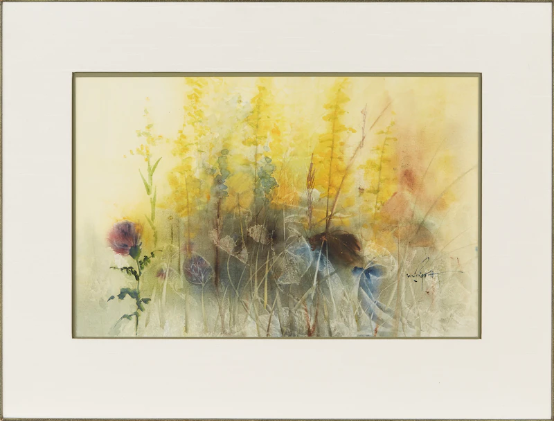 Marjorie Pigott, Golden Meadow, watercolour, 1975 - view 2