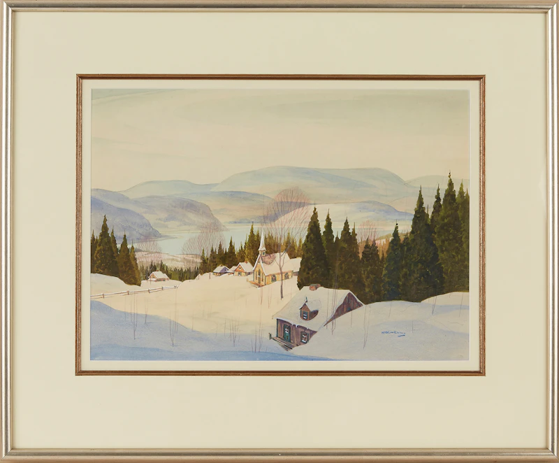 Graham Noble Norwell, Winter Landscape, watercolour - view 2