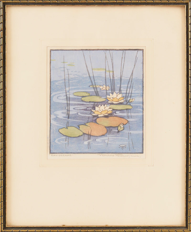 Hubert Valentine Fanshaw, Daydreams, colour woodblock - view 2