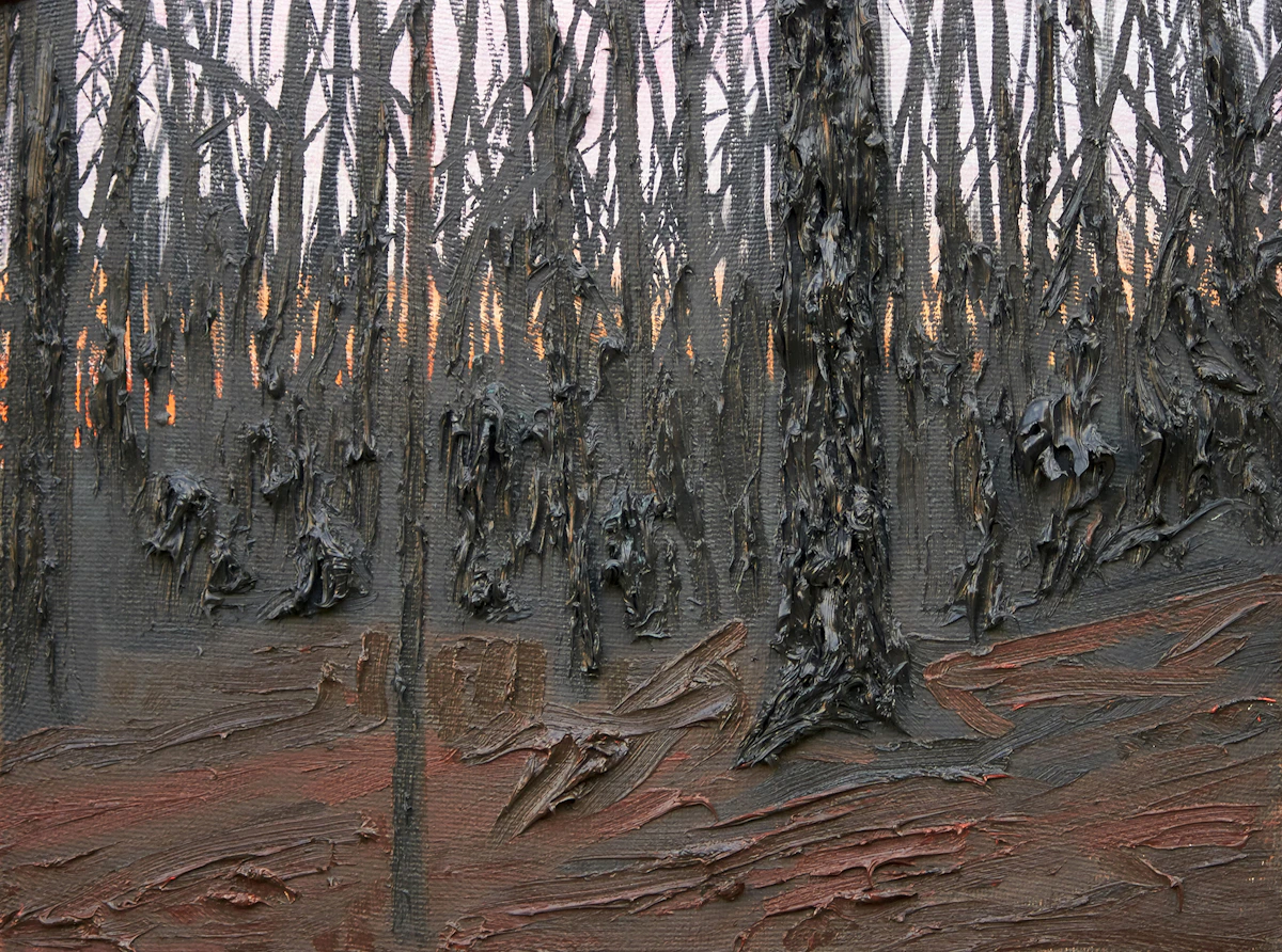 Kim Dorland, Untitled, oil on canvas laid down on board, 2011
