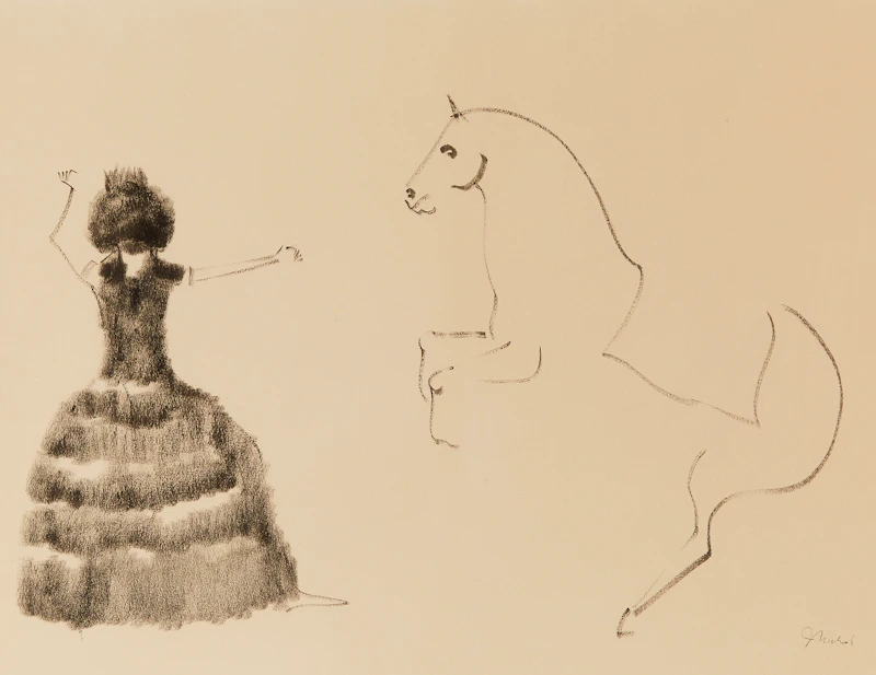 Horse with Trainer by Jack Nichols