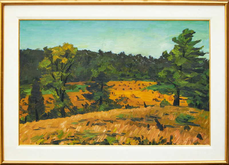 William Goodridge Roberts, Oat Field in the Sun, oil on board, circa 1950 - view 2