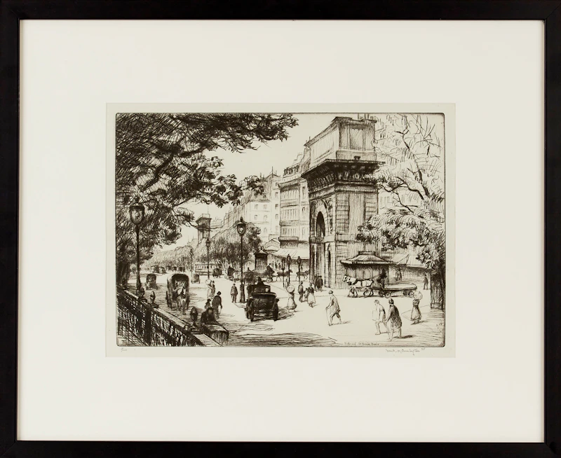 Frank Milton Armington, Boulevard St. Denis, Paris, etching, 1925 - view 2