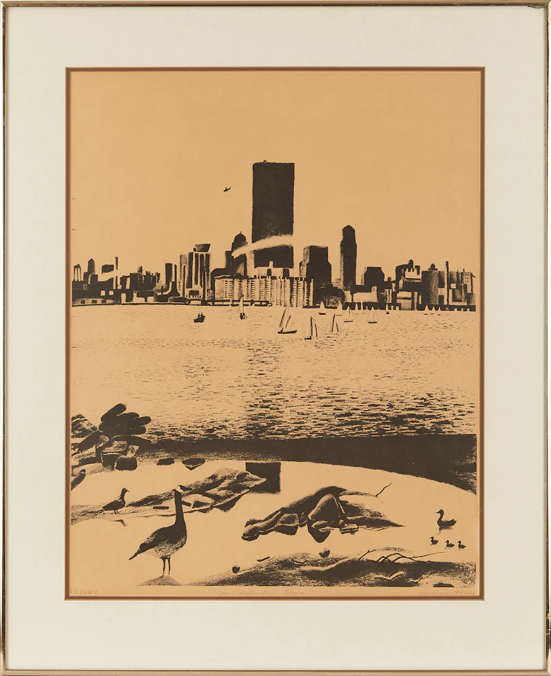 Christiane Pflug, Untitled (View from Toronto Island), lithograph - view 2