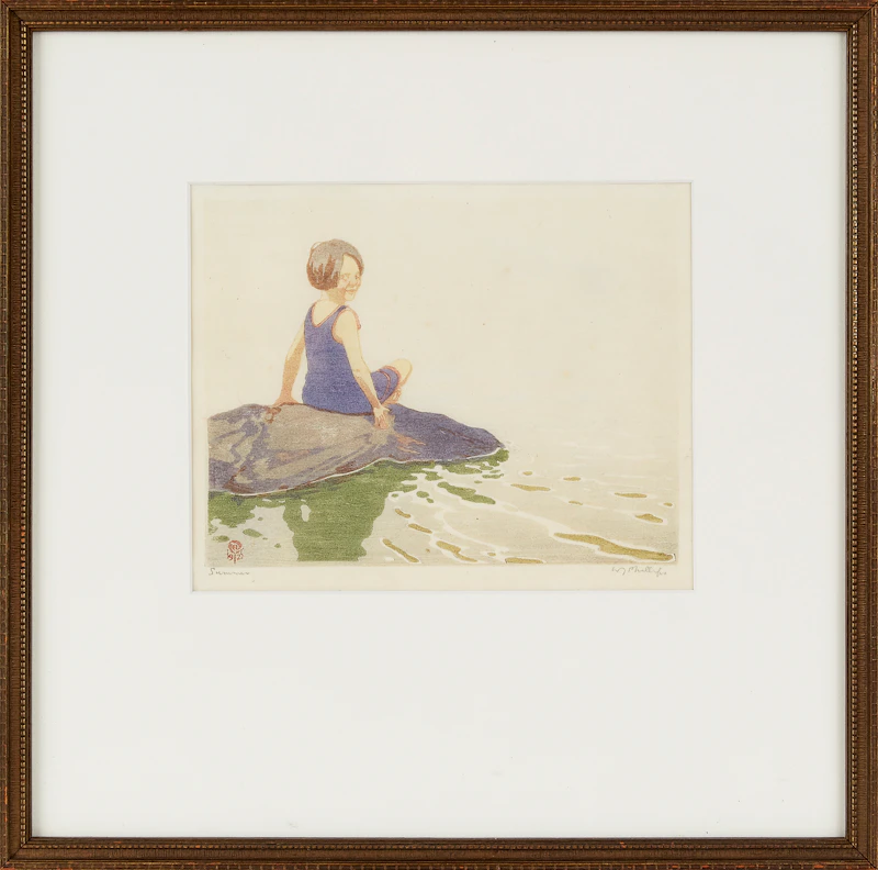 Walter Joseph Phillips, Summer, woodblock in colours, 1925 - view 2