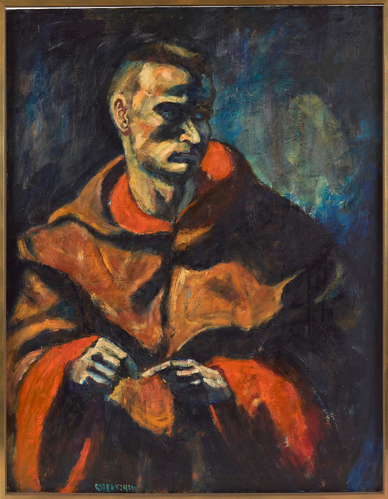 Ross Robertshaw, Monk, oil on board - view 2