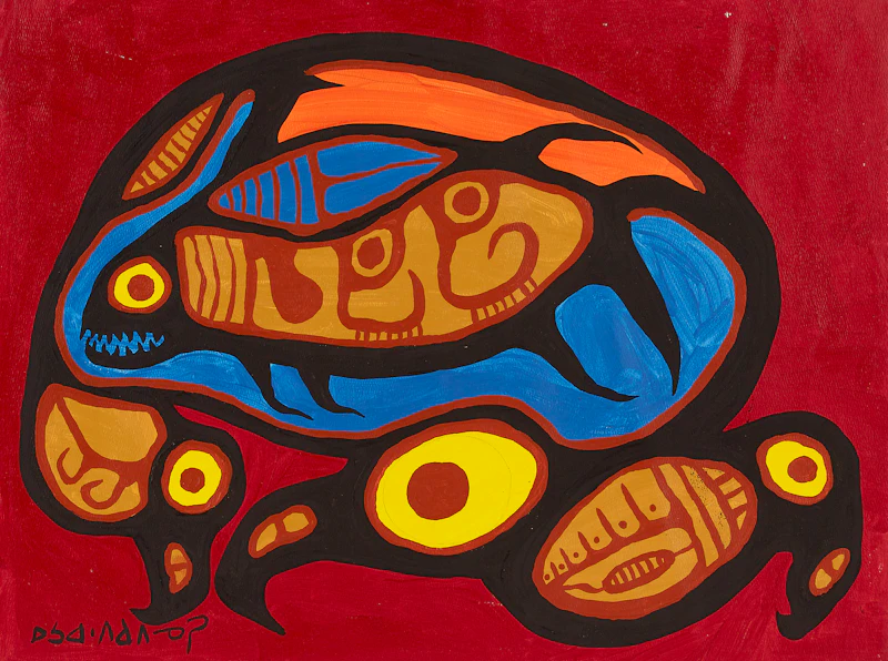 Norval Morrisseau, Birds and Fish II