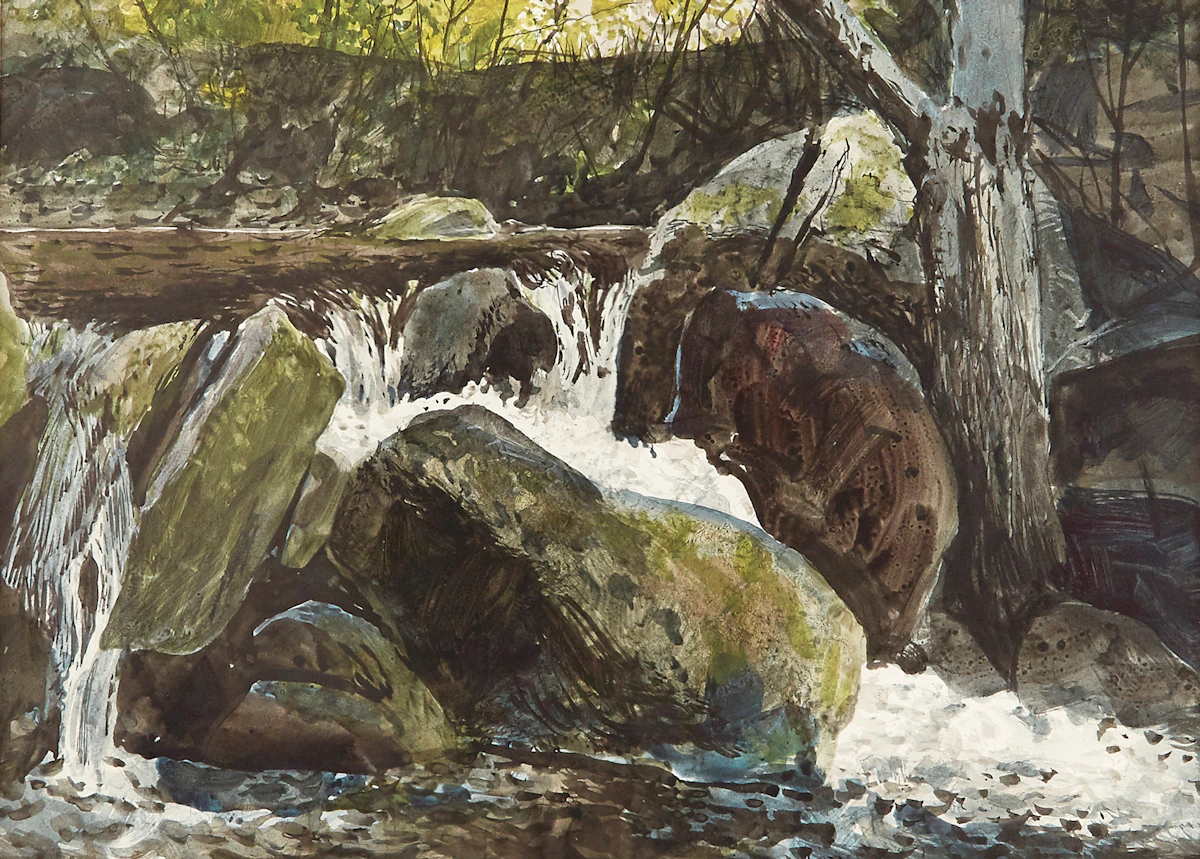 Thomas de Vany Forrestall, Spring Fed, watercolour, 1979
