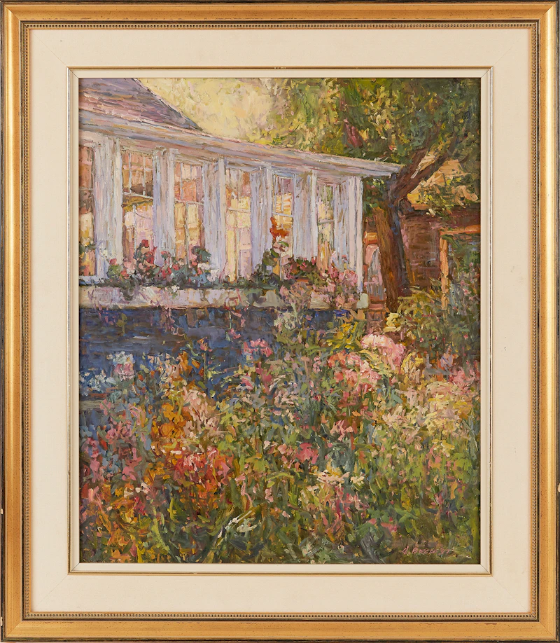 Donald Besco, Sun Porch, oil on board - view 2