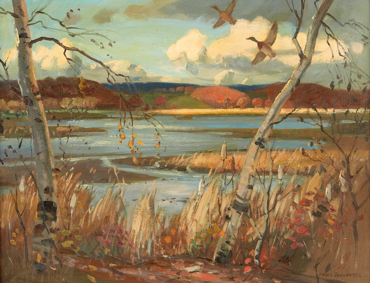 Frank Shirley Panabaker, Autumn Landscape, oil on canvas