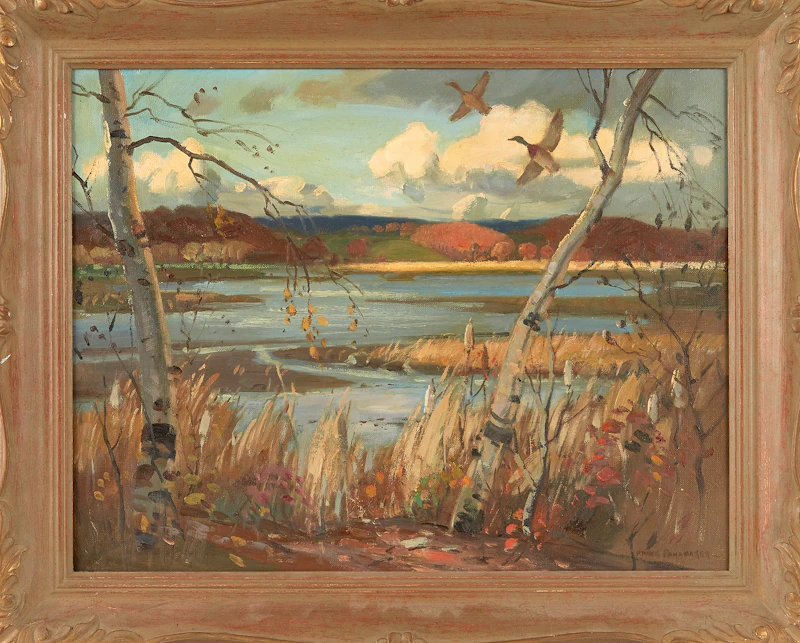 Frank Shirley Panabaker, Autumn Landscape, oil on canvas - view 2