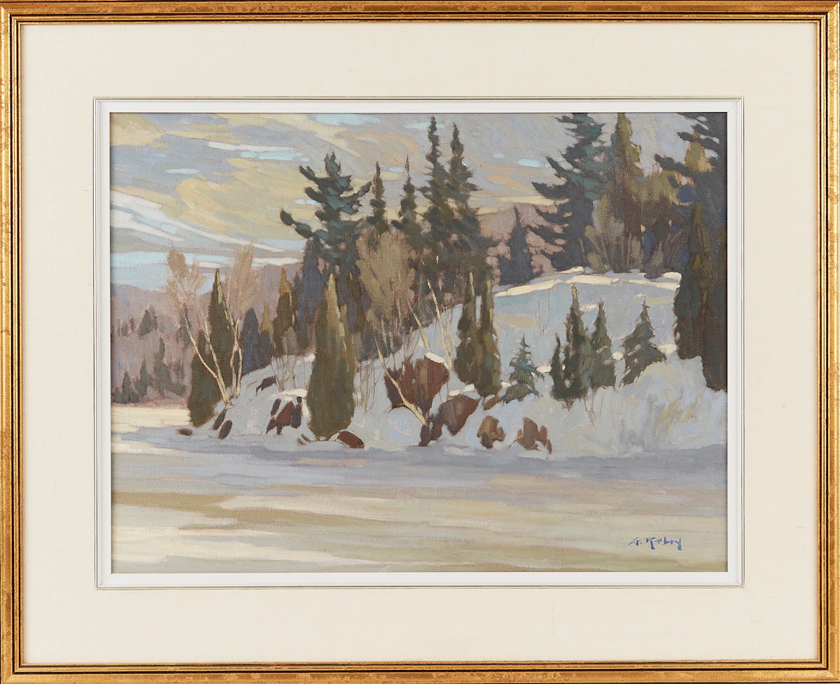 Gaston Rebry, Au Grand Lac Long, oil on canvas, 1985