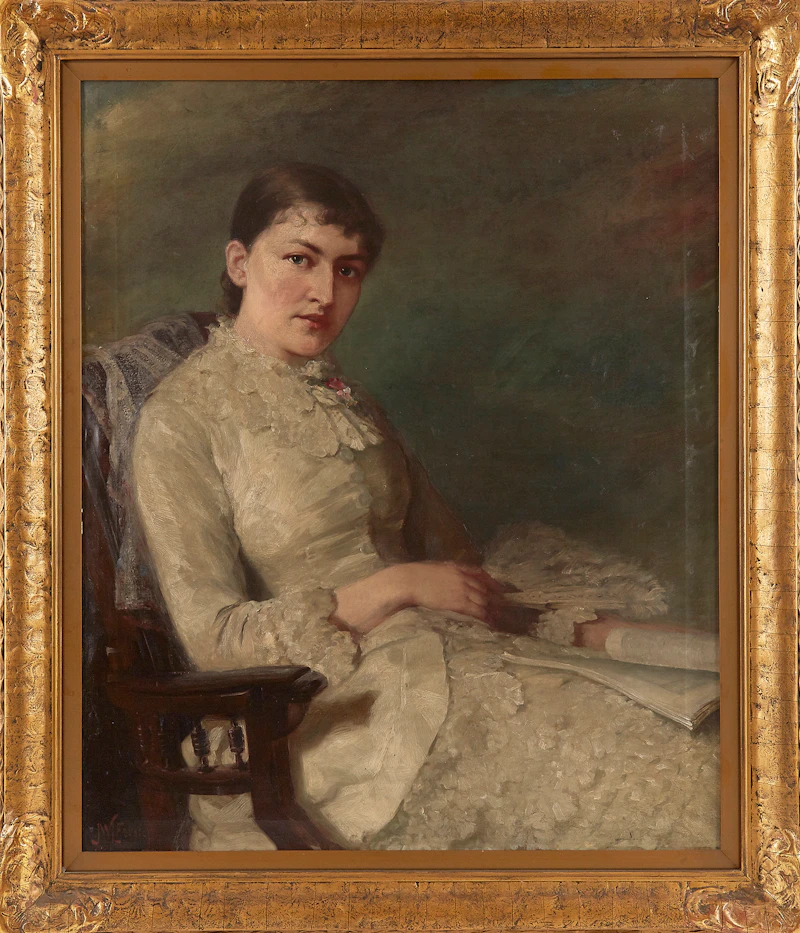 John Wycliffe Lowes Forster, Portrait of a Lady, oil on canvas - view 2