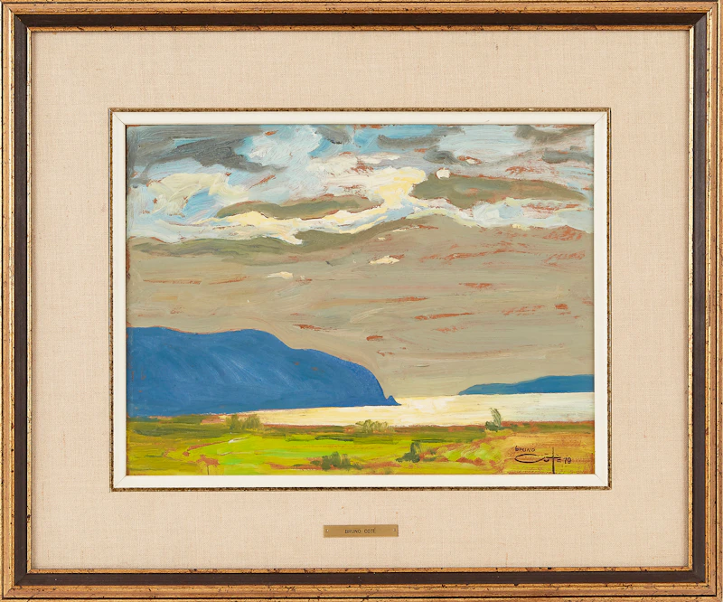 Bruno Côté, Bas de la Baie, Baie St-Paul, oil on board, 1979 - view 2