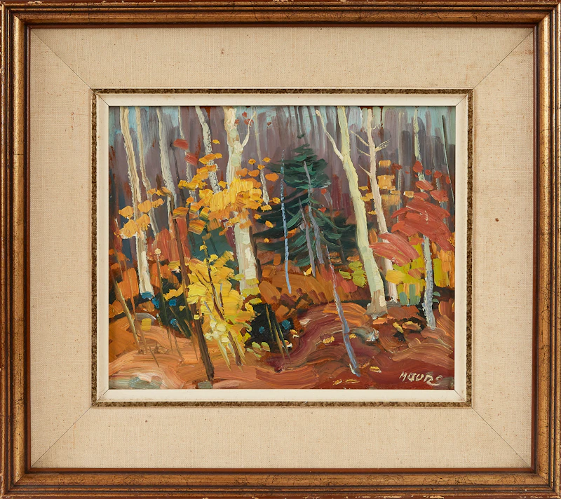 Mario Mauro, Sous Bois, oil on board, 1978 - view 2