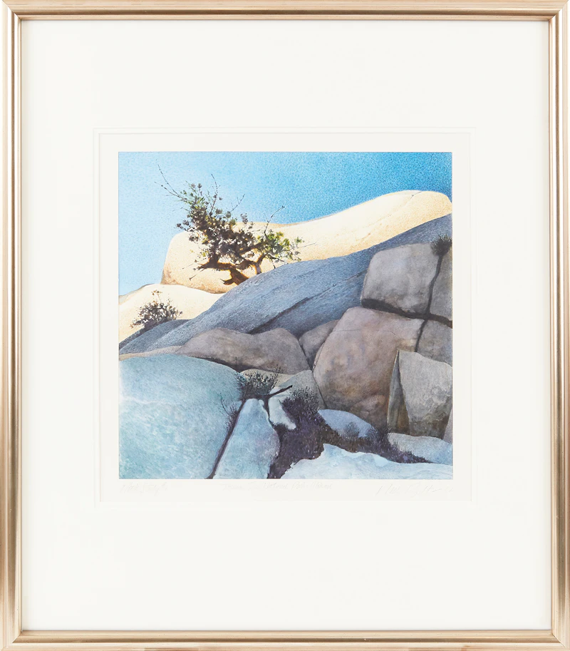 Ronald William Bolt, Rock Study #1 (Joshua Tree National Park - Mohave), watercolour, 2002 - view 2