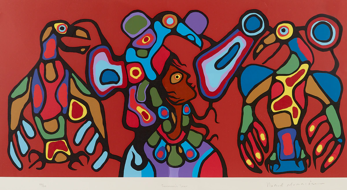 Norval Morrisseau, Thunderbird’s Spirit, colour serigraph