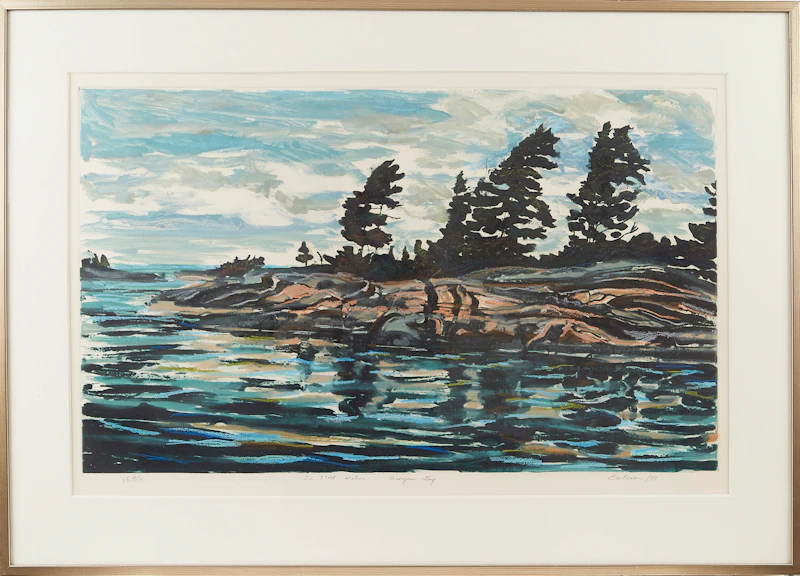 Edward John Bartram, In Still Waters, Georgian Bay, etching with hand colouring, 1997 - view 2