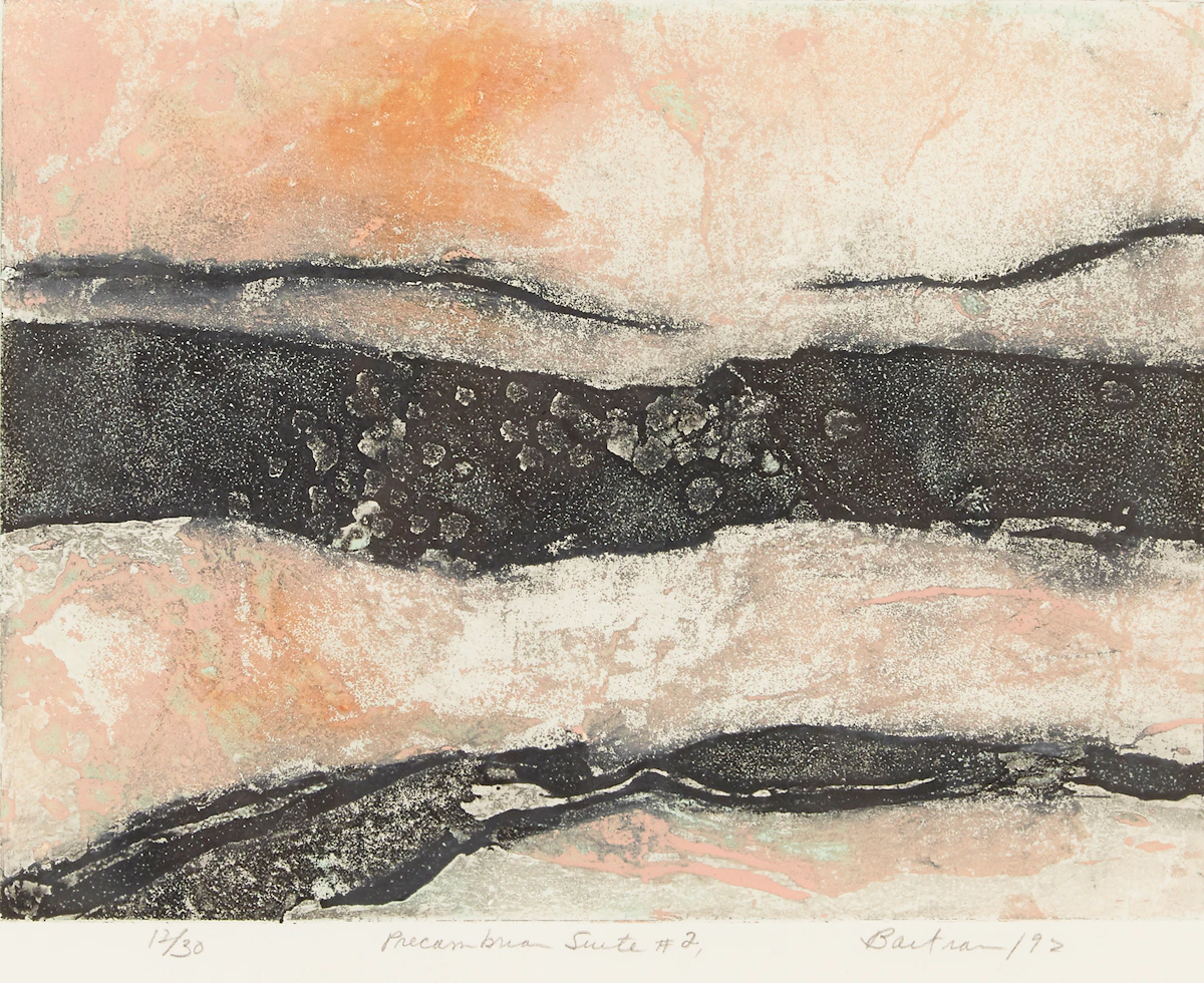 Edward John Bartram, Precambrian Suite #2, etching, 1992
