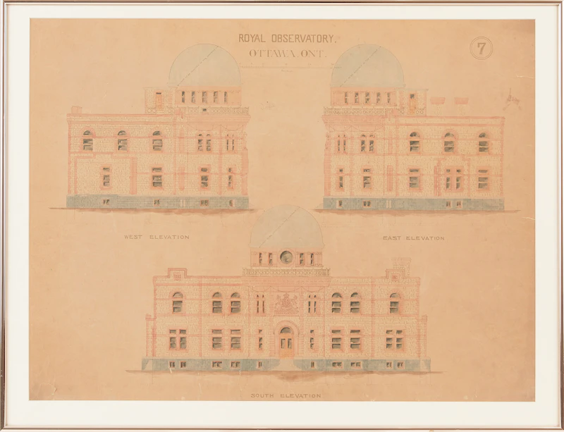 David Ewart, Drawings of The Royal Observatory, Ottawa (1902), laid down on card, 1902 - view 2