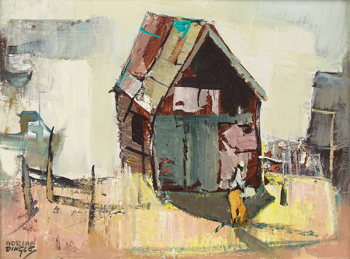John Adrian Darley Dingle, Noon Mist, Pigeon Cove, oil on board