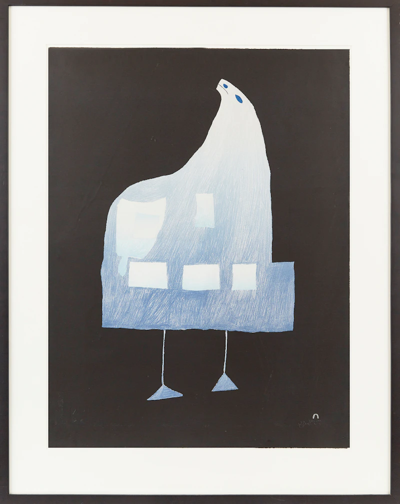 Sheojuk Etidlooie, Bird in Winter Night (1999), lithograph, 1999 - view 2