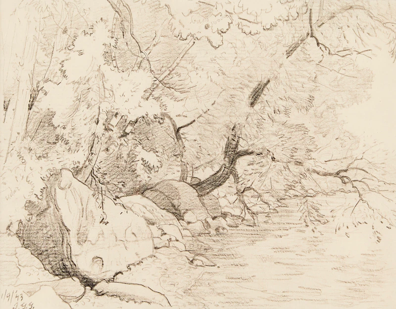 Cedar of Willows, Lake Shore by Thomas Garland Greene