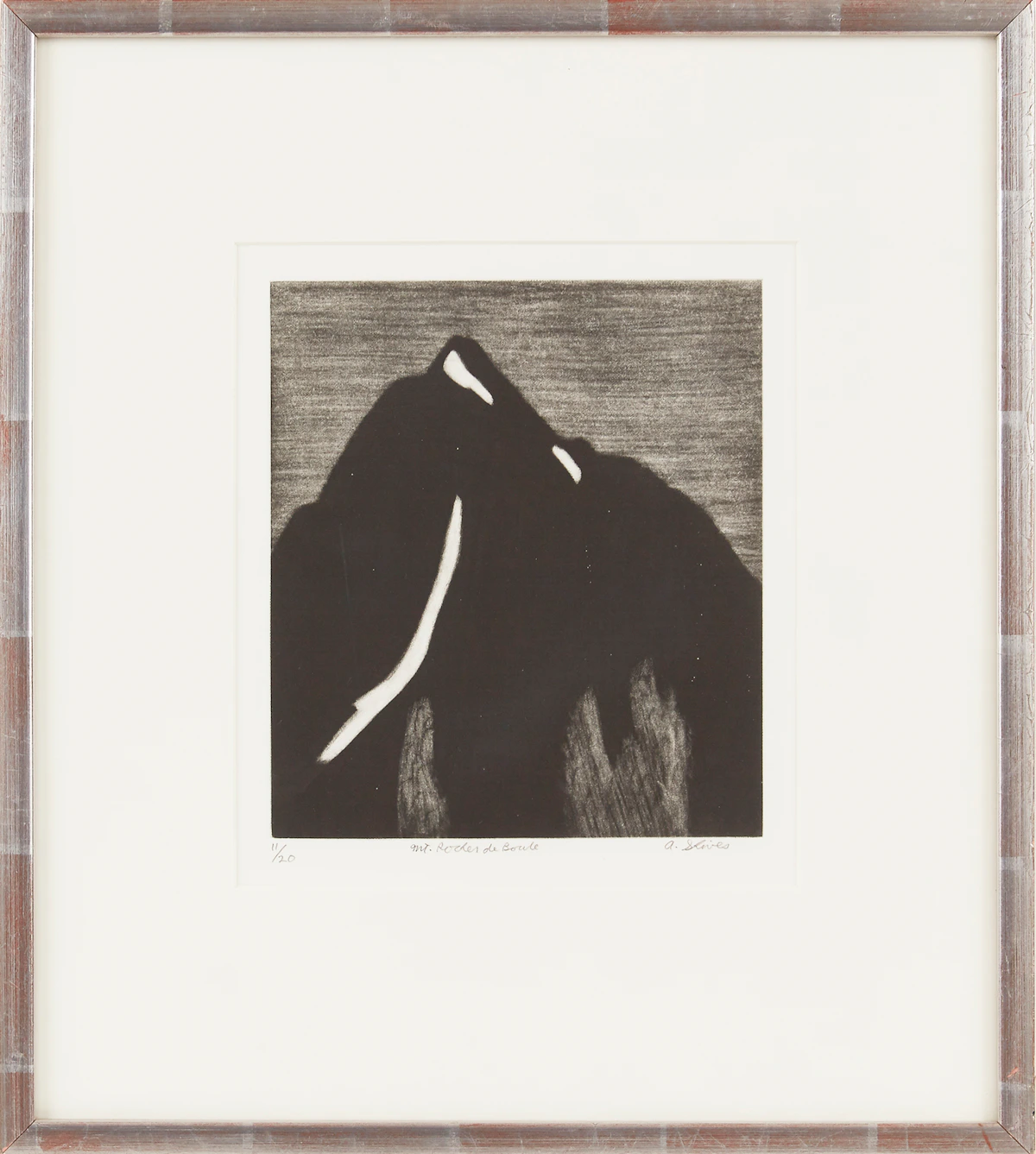 Arnold Shives, Mt. Rocher de Boule, etching
